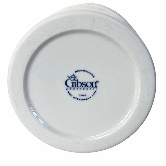 Gibson Canister with Lid White Embossed Ceramic Grape Vine Design 6.5" H VGUC - Picture 7 of 12